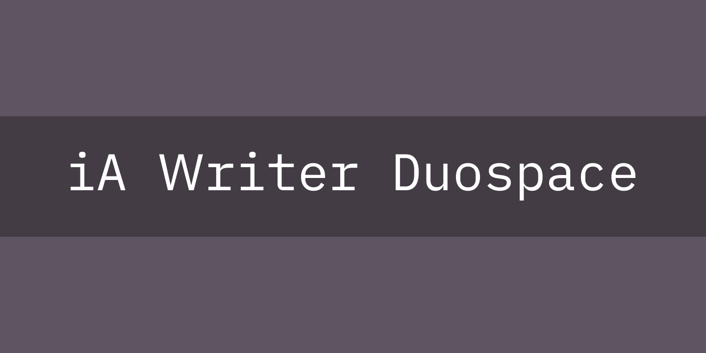 iA Writer Duospace Regular Font preview